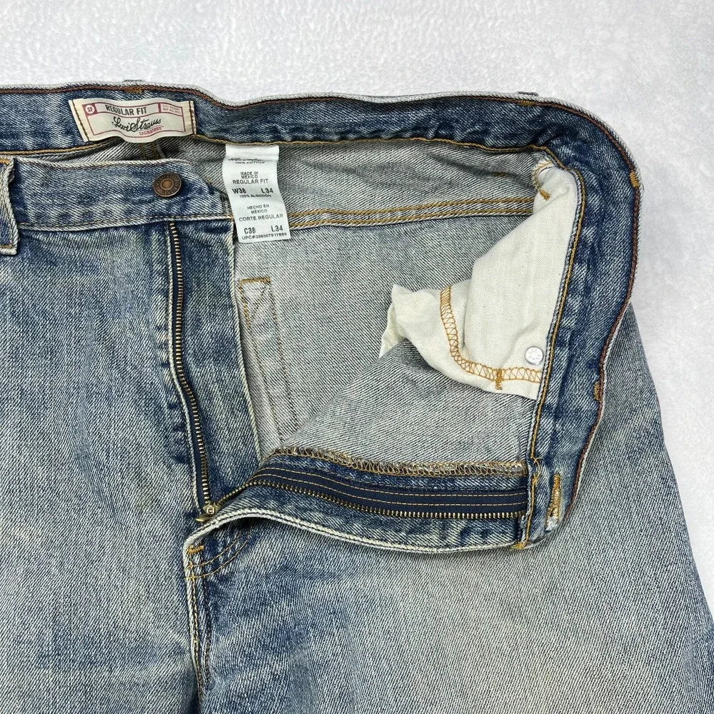 Signature‎ by Levi Strauss Jeans Men's Blue Denim Regular Fit Classic - 37X33
